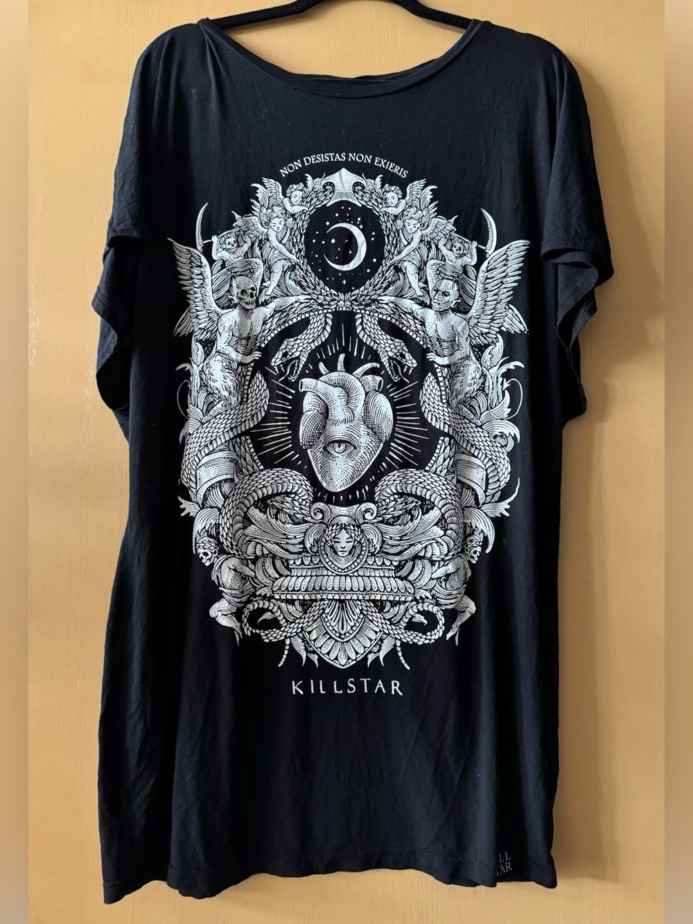 Killstar XXL Tunic Dolman Sleeve T Shirt Dress Wiccan Salem Skull Moon Witch